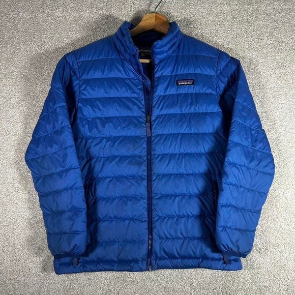 Patagonia Other - Patagonia kids blue down zip up puffer jacket